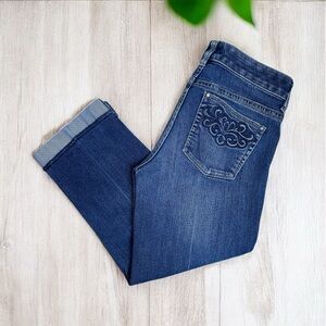 White House Black Women’s Denim Blue Ankle Cropped Jeans Size 2